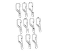 DECOMELODY 10 Moschettone Portachiavi Zinc Alloy Clip Appendichiavi e Resistente per Cintura Zaino e Chiavi Auto Fibbia D Shaped per e Outdoor