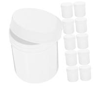 DECOMELODY 10 pezzi Bottiglie Porta Pillole con Coperchio Sicuro e Tappetino Salvafreschezza Contenitori Ermetici Bocca Larga per Organizzatore da Viaggio e Conservazione Farmaci