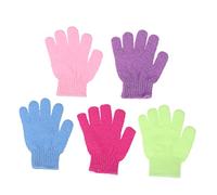 DECOMELODY 10 pezzi Esfolianti per Bagno Doccia Nylon Cinque Dita per Profonda Della e Massaggio Colori Casual per Tutti Tipi Colore Colore