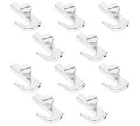 DECOMELODY 10 Pezzi Ganci Sicura e Esposizione Stabile per Appendere Quadri Regolabili in Inossidabile Argento per Cavi da 1-2mm per Uffici ed Esposizioni