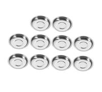 DECOMELODY 10 pezzi Piatti Rotondi per Salsa in Acciaio Inossidabile Spesso Piatti per Condimenti e Spezie Resistenti e Facili da per Cucina e Servizio