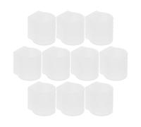 DECOMELODY 10 Pezzi Protezioni per Piedini di Mobili a Forma di U in Plastica Bianca 16Mm Tappi per Gambe di Sedie Rettangolari Installazione a Forcella Aperta Antigraffio e Riduzione