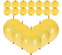 DECOMELODY 100 Palloncini in Lattice Coda a Link Dorata da 10 Pollici per Decorazioni di Feste Compleanni e Matrimoni Forniture per Feste Palloncini Decorativi per Archi e Scene di Eventi