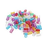 DECOMELODY 100 Pezzi anello di estensione dei elastici per trasparenti rulli cravatta perni curls barrette il terrore blocca le perline polsini per alluminio Colorful