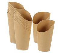 DECOMELODY 100 pezzi Bicchieri Porta Patatine Fritte in Kraft Spessa Contenitori per Snack e Dolci per Feste Picnic e Uso Quotidiano