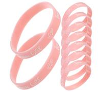DECOMELODY 12 pezzi Braccialetti Silicone per Rivelazione Genere da Braccialetti Wristband Compatti per Shower Regali e Decorazioni Festa Tema Gender Reveal Ragazze