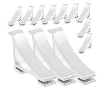 DECOMELODY 12 Pezzi Clip per Ripiano in Alluminio Argento per Refrigeratori e Congelatori, Supporti Robusti e Non Deformabili Ganci Semplici per Organizzatori di Frigorifero