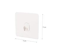 DECOMELODY 12 pezzi Ganci da Parete Autoadesivi Trasparenti Riutilizzabili Ganci in Plastica Resistenti per Cucina Bagno Ufficio Supporto Forte