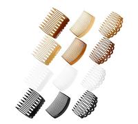 DECOMELODY 12 Pezzi Pettini Laterali Vintage in Plastica per con Denti Accessori per Acconciature Fermagli Ondulati per Chignon Sposa e