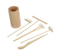DECOMELODY 1set Rake Zen Giapponese Kit Di Strumenti Bamboo Per Creare Giardini Di Sabbia Paesaggi Accessori Per Decorazioni Fai Da Te Ufficio e Casa