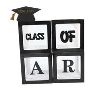DECOMELODY 1set Scatola di Palloncini Nera per Laurea Decorazioni Complete per Feste Class of Facile Assemblaggio Design Innovativo e Unico per Celebrare Tuo Successo