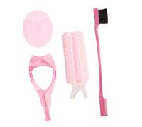 DECOMELODY 1set Strumenti Di Bellezza Portatili Spazzola Per Lavaggio Viso Arricciacapelli Senza Calore Pennello Per Sopracciglia e Guida Per Mascara Kit Essenziale Per La Bellezza Viaggio