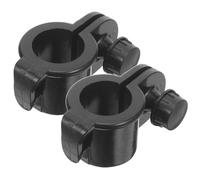 DECOMELODY 2 Pezzi Clip Telescopica Leggera per Bandiera da Giardino e Asta, in Plastica Nera 5x2,8x2,3 Cm per Esposizione Ordinata All'aperto