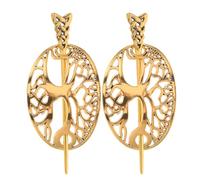 DECOMELODY 2 Pezzi Fermagli Capelli Vichinghi Vintage in Metallo con Albero della Vita Accessori Donna per Acconciature e Scialli Spille Vichinghe Leggere e Resistenti per Cosplay e Uso