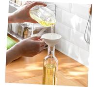 DECOMELODY 2 pezzi Imbuto Piccolo Multifunzione in Plastica Bianca per Cucina per Olio e Spezie Resistente e Facile da Usare