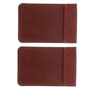 DECOMELODY 2 Pezzi Portablocco Compatto in PU Pelle con Supporto Penna Clip Resistente per Ricevute e Appunti per Ristoranti e Uffici Dimensioni