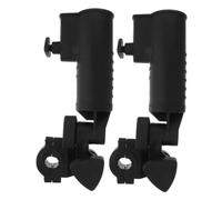 DECOMELODY 2 Pezzi Portaombrelli per Carrello Golf Regolabile ABS Supporto Ombrello per Passeggini Bici Sedie Rotelle e Spiaggia Clip Stabile per Protezione Meteo Multidirezionale