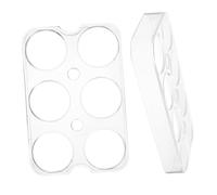 DECOMELODY 2 pezzi Portauova Frigo in Plastica Trasparente e Scomparti Antiscivolo Organizer Uova per Porta Frigorifero Contenitore Dispenser Versatile e Durevole per Cucina