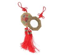 DECOMELODY 2 pezzi Specchio Bagua Tradizionale Cinese con Elementi Tai Chi Decorazione da Parete Feng Shui per Protezione Prosperità e Armonia Domestica