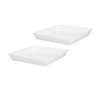 DECOMELODY 2 Pezzi Vassoi Quadrati per Piante Plastica Resistente Raccoglitori per Vasi Bonsai e Base per Fioriere da Balcone e Colore