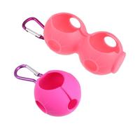 DECOMELODY 2 Silicone Golf Ball Holder Clip Dual Ball Storage Carrier Portable Golf Accessories with Wide Head for Easy Tee Shots Colore Casuale Colore Casuale