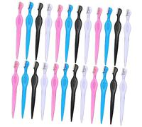 DECOMELODY 24pezzi Lamette Sopracciglia in Acciaio Inossidabile Con Testa Piccola Per Donna Trimmer Portatile Per Viaggio Con Copertura Protettiva Sicuri e Facili Da Usare Per Definizione Pre