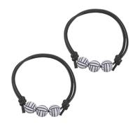 DECOMELODY 2pezzi Braccialetto Sportivo Intrecciato Per Ragazzi e Ragazze Da Bracciali Regolabili Per Appassionati Di Baseball Design Unico e Confortevole Sostegno Al Polso Durante Attività