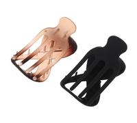 DECOMELODY 2pezzi Fermagli Per Francesi Clip Dente Di Squalo Per Donne e Ragazze Accessorio Elegante Per Cerimonie e Compleanni Colori Opachi