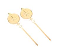 DECOMELODY 2pezzi Pendolo Metallo per Orologi Muro Parti di Riparazione Inossidabile con Finitura Dorata Accessori per Riparazione Orologi Tradizionali e Fai Te