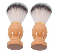 DECOMELODY 2pezzi Spazzole Per Barba Morbide Con Manico Ergonomico Per Rasatura Umida e Massaggio Facciale Pulizia Efficiente Della Barba Design Resistente e Manico Confortevole