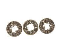 DECOMELODY 3 Pezzi Copertura di Candela Copricandela Tazza di Candela Antica di Ricambio Coppa di Candele Floreali del Barattolo Antico di Zinco d'oro