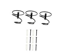 DECOMELODY 3 pezzi Portabottiglie da Parete in Ferro per Vino Singolo Scaffale Espositivo Modulare e Robusto per Cantinetta e Porta Vino Muro