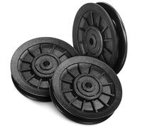 DECOMELODY 3 Pezzi Pulegge Palestra Cuscinetto in Pa6 Larghezza 22,5 Mm, Accessorio per Attrezzature Fitness, Puleggia Sostituibile Resistente per Sistemi a Rulli e Uso Professionale