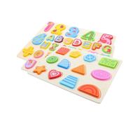 DECOMELODY 3 Pezzi Puzzle Educativi Montessori con e Forme Didattico Ordinamento per Età Prescolare Sviluppo Coordinazione e Motricità Fine Compleanno e Festa
