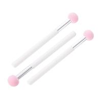 DECOMELODY 3 pezzi Spugnette Trucco con Manico Design Testa Funghetto Spugna Nbr Non-latex per Fondotinta e Correttore Uso Bagnato e Asciutto Lavabili e Riutilizzabili Strumento Makeup