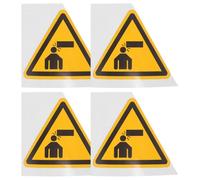 DECOMELODY 4 pezzi Adesivi di Avvertimento Triangolari in PVC Resistente Segnali Caution Watch Your Head per Prevenzione Incidenti in Ambienti di Lavoro