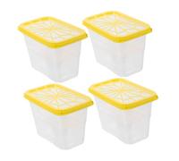 DECOMELODY 4 Pezzi Box Assorbiumidità Riutilizzabile Contenitori Vuoti Sigillati per Armadi e Interni Cassettiera e Bagno Soluzione Sostenibile Contro Umidità e Muffa