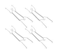 DECOMELODY 4 Pezzi Ganci Appendi Piatti da Supporto Invisibile in Inox Molla Espositore Salvaspazio per Piatti Decorativi da 23-27 Cm per Cucina e Sala da