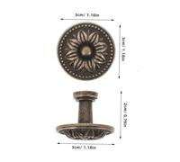 DECOMELODY 4 pezzi Manopole per Mobili Vintage in di Maniglie Retro per Armadi Design Anticato per Cucina e Credenza Facili da Installare e Resistenti