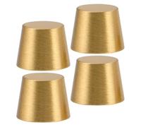 DECOMELODY 4 Pezzi Piedini in Ottone per Mobili da Gambe Tavolo Piccole per Supporto Mensole e Reggipiano Base Decorativa per Vassoi in Legno Armadi e Elettrodomestici