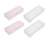 DECOMELODY 4pezzi Scatola Portautensili per Unghie Organizer Portautensili per Nail Art Contenitore per Levigatura Unghie Realizzato