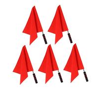 DECOMELODY 5 pezzi Bandiere Arbitro in Acciaio Inossidabile per Calcio e Corse Segnali Luminosi per Riconoscimento Facile Strumenti Professionali per Gare Sportive e Competizioni