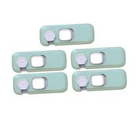 DECOMELODY 5 pezzi Safety Cabinet Locks con Adesivo Trasparente Forte per Porte Finestre Blocca Sportelli Protettivi Anti-pizzicamento per Facile da Rimuovere Senza Danni