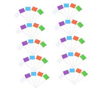 DECOMELODY 50 Pezzi 50 Bandierine da Esterno Colorate per Marcatura Terreno, Picchetti per Topografia e Confini di Proprietà, Resistenti alle Intemperie per Giardino, Addestramento Cani e