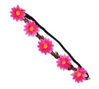 DECOMELODY 5pezzi Coroncina Di Girasole Hawaiano Per Feste Accessori Bohemien Per Party Tema Spiaggia Cerchietto Decorativo Per Eventi Estivi Colore Rosy