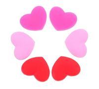 DECOMELODY 6 Ammortizzatori Silicone per Forma Cuore Assorbitori Resistente e Elbow per Giocatori Rosso Rosa