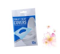 DECOMELODY 6 Confezioni Tappetino Per Wc Usa e Getta Bianco in Polpa Di Legno Cuscino Per Wc Sanitario Portatile Accessori Per Bagno Per Sicurezza Igienica