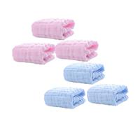 DECOMELODY 6 pezzi Asciugamani Ragazzo Ragazza in Mussola Cotone e Assorbente Salviette per Saliva e Bava Bambina Panni Multiuso per Bagnetto e Pulizia Delicata Rosa e Blu