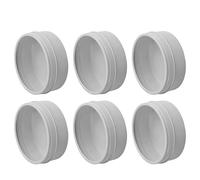 DECOMELODY 6 Pezzi Barattoli Rotondi Contenitori per Candele con Coperchio Trasparente in Latta 80x30mm Scatole Porta Bottoni e Organizer per Piccoli Oggetti, per Conservazione Dolci,