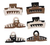 DECOMELODY 6 pezzi Fermagli per Capelli Opachi e Colorati Morsetti Mascella Antiscivolo per Donna Accessori Eleganti per Acconciature Quotidiane e Look Clean Girl Aesthetic